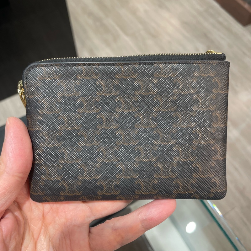 CELINE 拉鍊 零錢包/鑰匙包 88成新-9