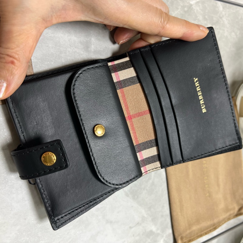 🔥🔥🔥保證真品Burberry 經典格紋短夾-23