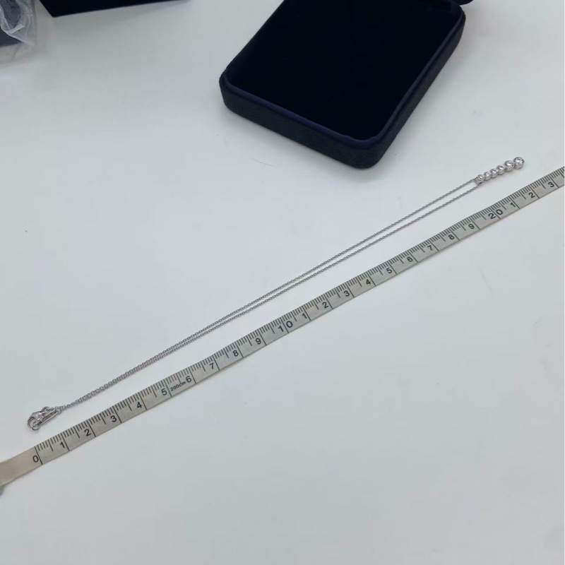 蒂芙尼 Tiffany jazz 系列 ,超閃六連鑽鉑金鑽石項鍊,鑽石自測超50分 pt950 吊墜約23.1×4.7mm 項鍊全長約40cm-7