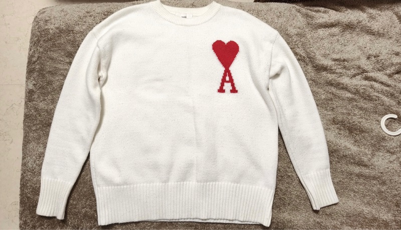 兩件Ami Paris 大愛心毛衣-0
