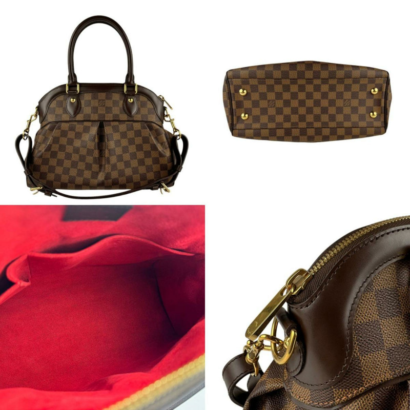 Louis Vuitton LOUIS VUITTON 手提包 單肩包 Damier Trevi PM 帆布 Ebene 女款 N51997 n1002-2