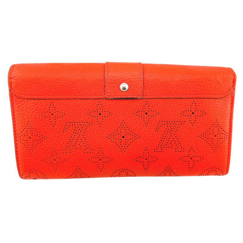 路易威登 LOUIS VUITTON 長版皮夾 Portefeuille Iris Mahina 雙折 Monogram M58161 Corail LV-2