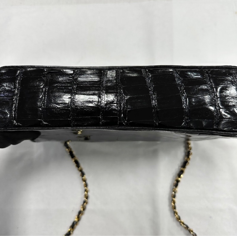 過年優惠大降兩萬 古董收藏品 Chanel 絕版鱷魚皮 24k鏈條-13