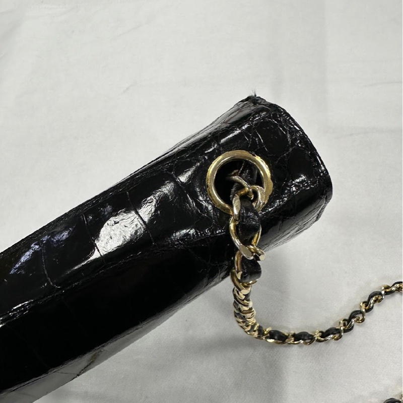 過年優惠大降兩萬 古董收藏品 Chanel 絕版鱷魚皮 24k鏈條-16