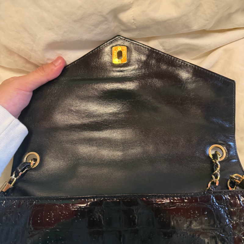 過年優惠大降兩萬 古董收藏品 Chanel 絕版鱷魚皮 24k鏈條-20