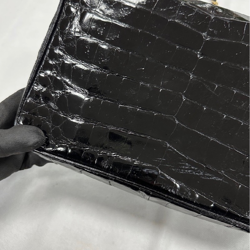 過年優惠大降兩萬 古董收藏品 Chanel 絕版鱷魚皮 24k鏈條-27