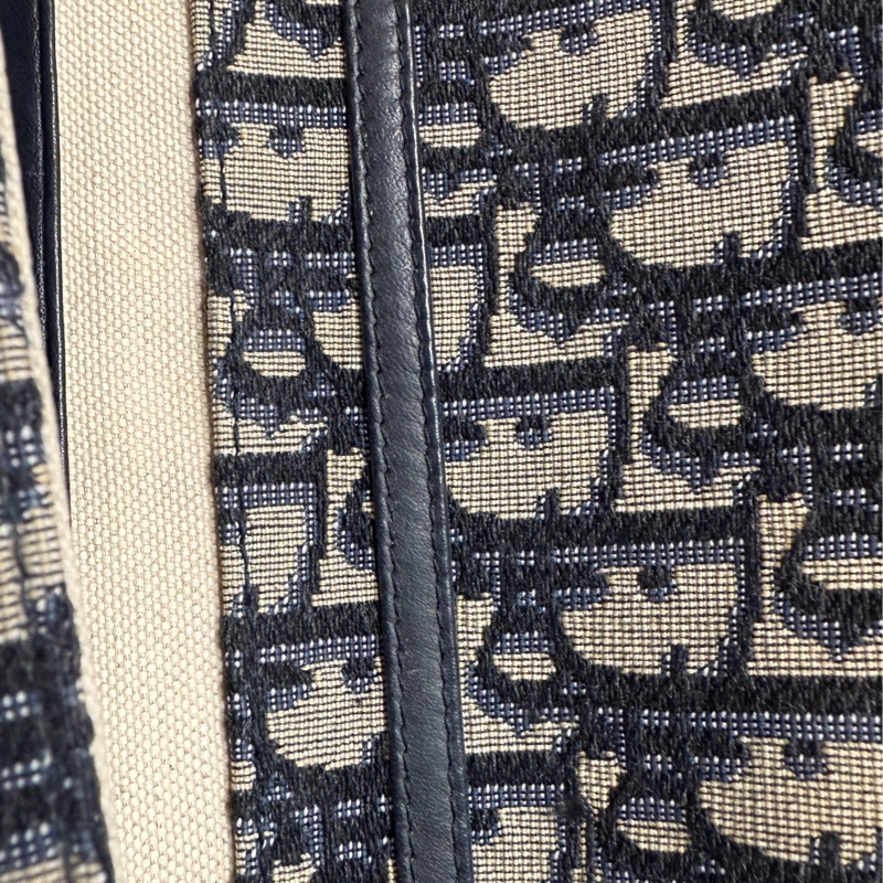 Dior Oblique Canvas Saddle Wallet on Chain Bag-18