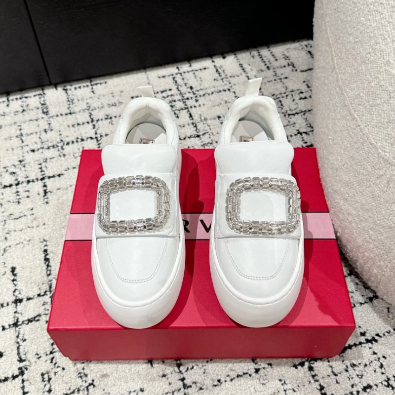 🎉新品好折扣✨Roger Vivier 女款 Viv' Up 水鑽方扣納帕皮革樂福鞋 增高5公分 白色 EU35/36/36.5/37/37.5/38(購買請訊息告知需要尺寸)-10