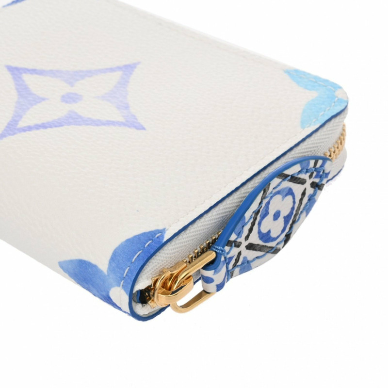 LOUIS VUITTON 路易威登 Monogram By The Pool Zippy 零錢包 白色藍色 M82417 女士帆布包-6