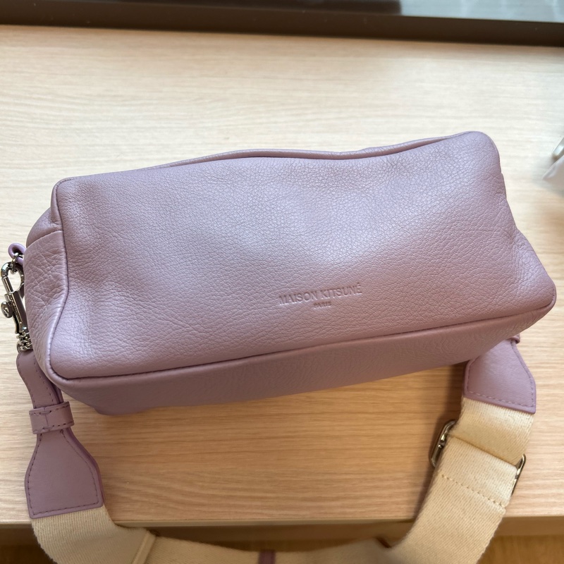 Maison Kitsuné 法國小狐狸🦊粉紫盒型包-6