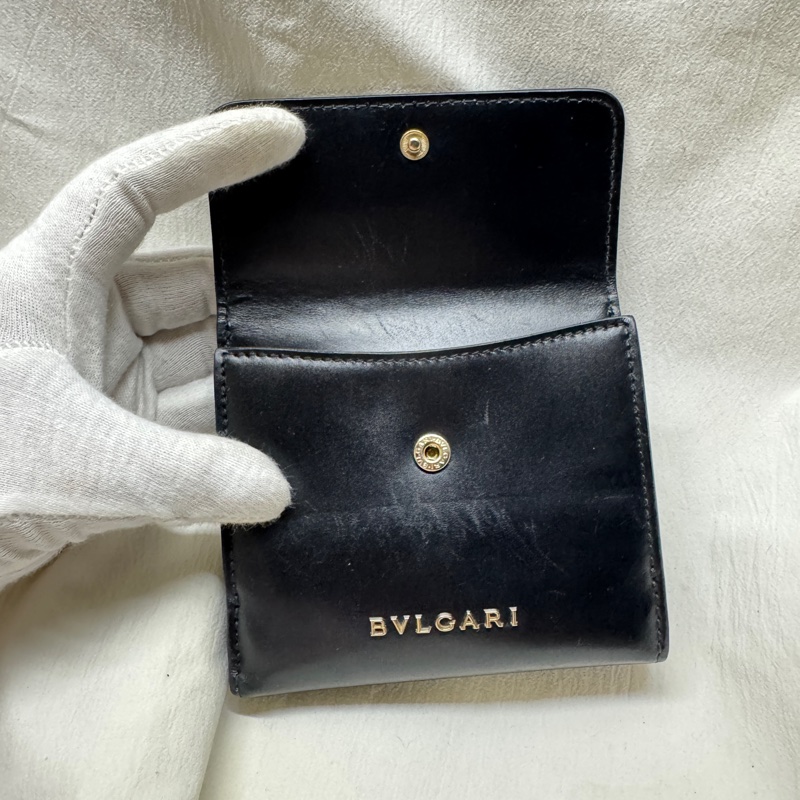 BVLGARI寶格麗珐瑯蛇頭三折短夾-21
