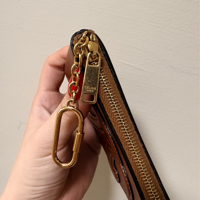 Celine拉鍊零錢包 零錢包 拉鍊短夾 一字零錢包-3