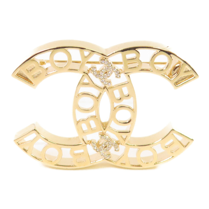 CHANEL 金屬/水鑽CC Brooch胸針-0
