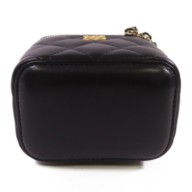 CHANEL 【激減優惠】羊皮皮革Mini Vanity Case Shoulder Bag金扣鏈帶肩背袋-3