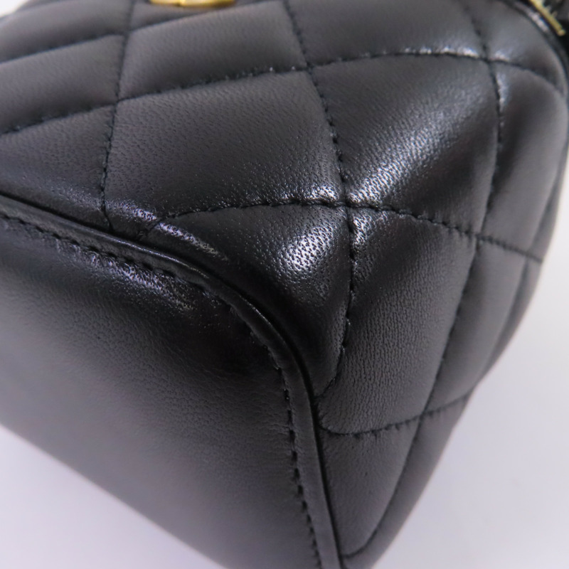 CHANEL 【激減優惠】羊皮皮革Mini Vanity Case Shoulder Bag金扣鏈帶肩背袋-6