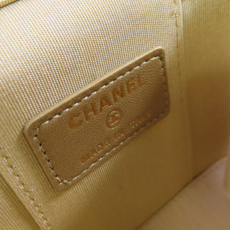 CHANEL 【激減優惠】羊皮皮革Mini Vanity Case Shoulder Bag金扣鏈帶肩背袋-11