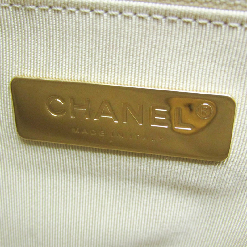 Chanel CHANEL 19 小號 AS1160 女士皮革肩背包 淺米色-13