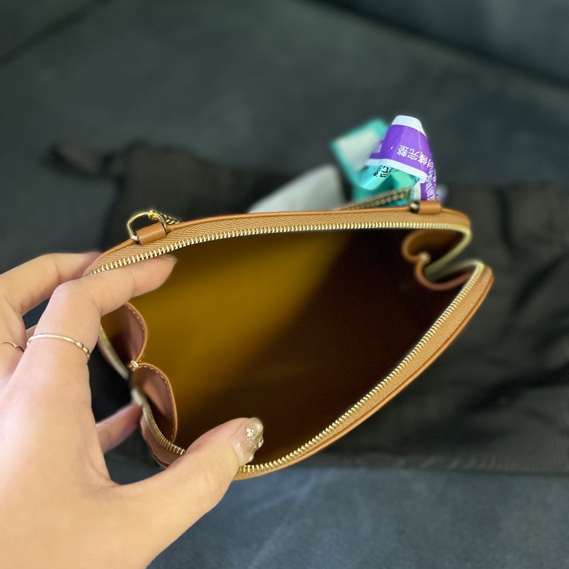 CELINE 印花羊皮革飾鍊手提包 貝殼包-3