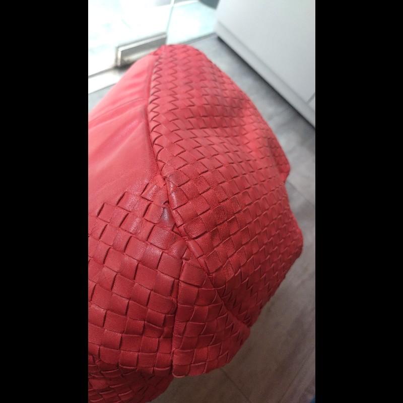 Bottega Veneta 紅編織和尚包-26