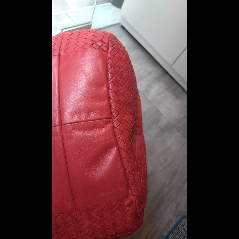 Bottega Veneta 紅編織和尚包-27