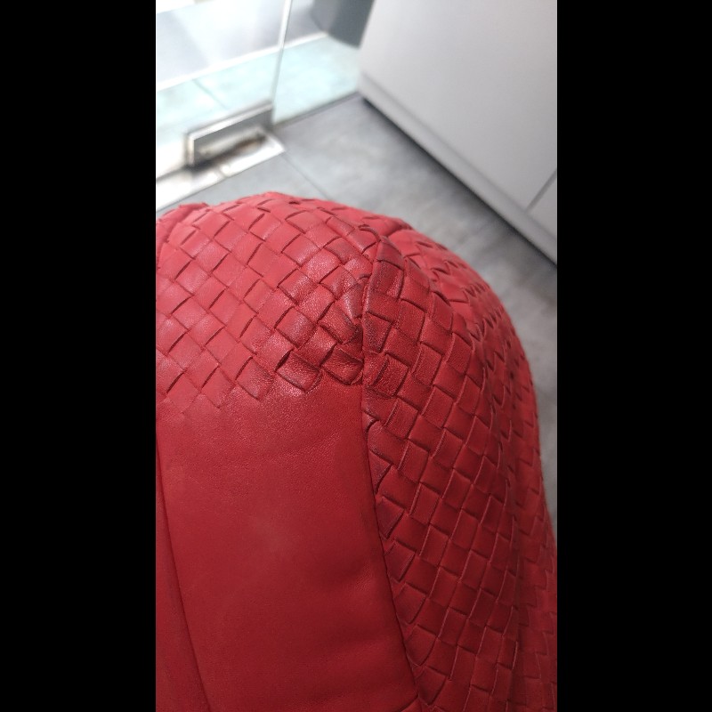 Bottega Veneta 紅編織和尚包-28