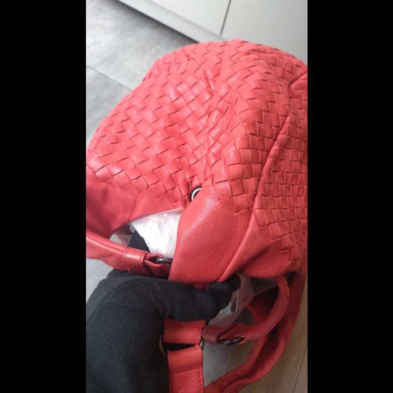 Bottega Veneta 紅編織和尚包-29