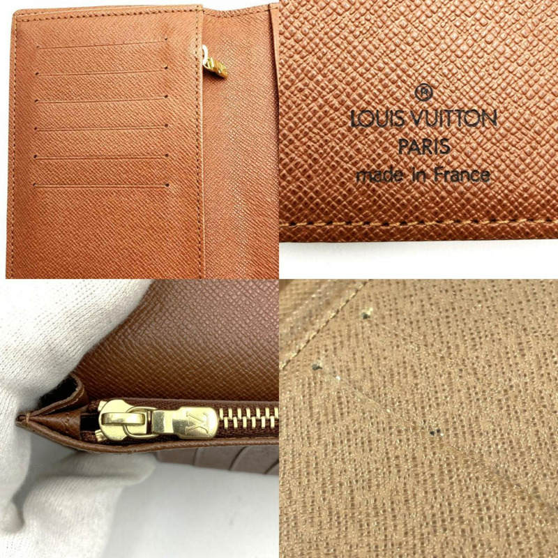LOUIS VUITTON Portefeuille Brazza M66540 雙折錢包,長版棕色,字母組合,男女皆宜-9