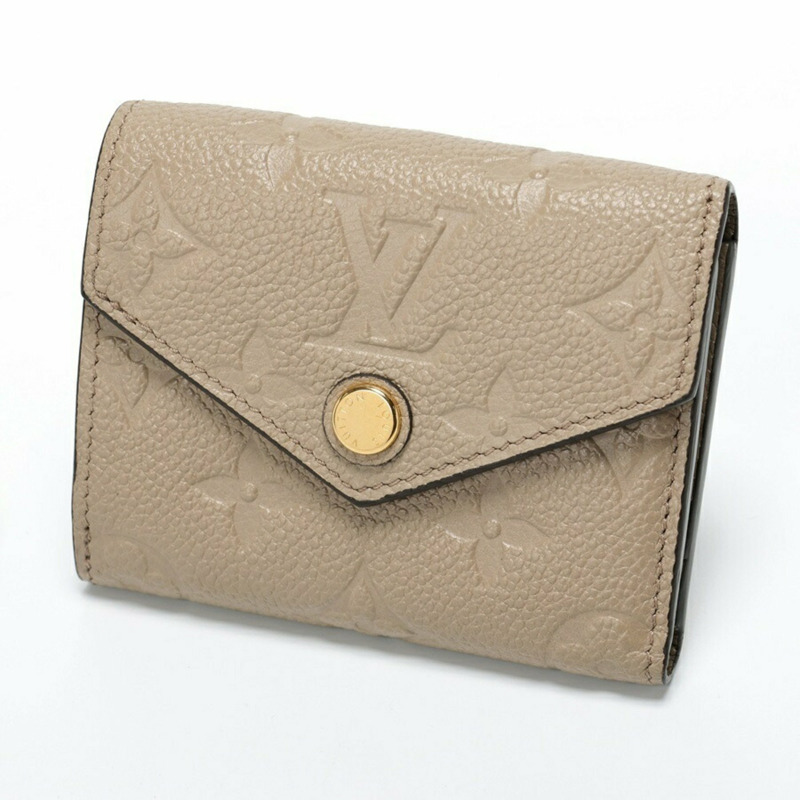 路易威登 LOUIS VUITTON Portefeuille Zoe 三折皮夾 M69800 Monogram Empreinte Tourterelle S-157405-0