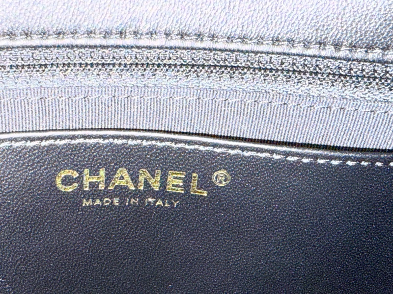 CHANEL 香奈兒 黑色羊皮金鍊粗鍊條CF口蓋包（日本 Brand Off 台灣店購入）-5