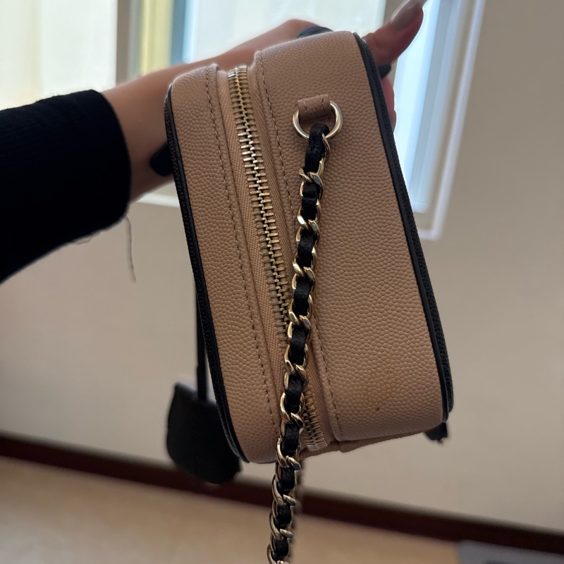 Chanel vanity case 杏黑 小號 18cm 最新全荔枝牛皮 經典款-9