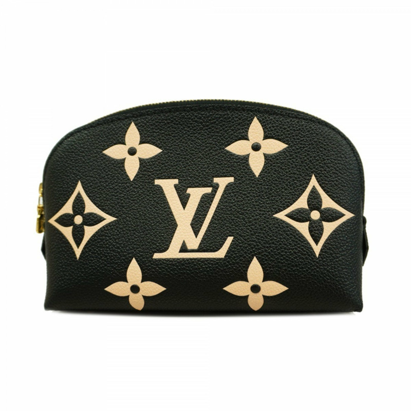 Louis Vuitton 手拿包 Monogram Empreinte Bicolor Pochette Tick PM M59086 黑色 米色 女款-0