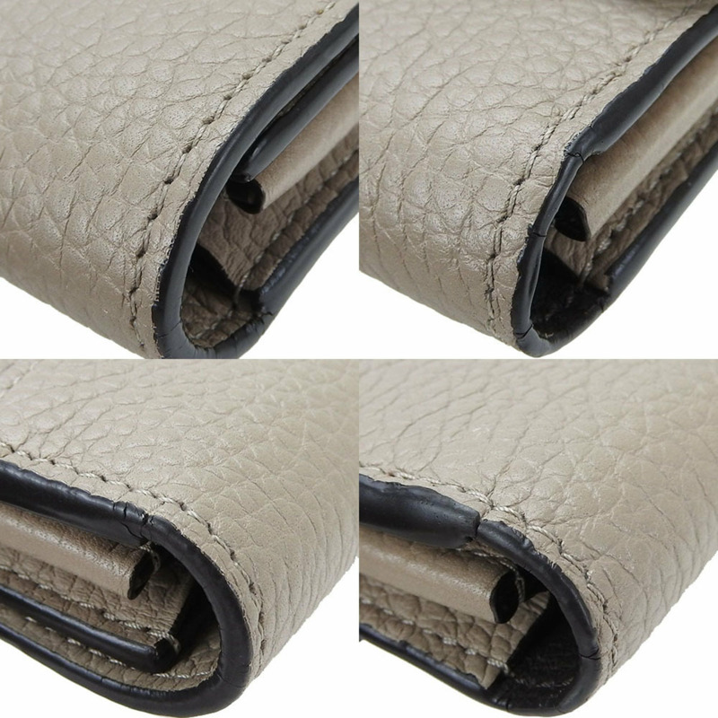 Louis Vuitton 雙折長版皮夾 Portefeuille Capucines M61249 Gale 米色皮革 配件 女款 LV LOUIS VUITTON 金色-4