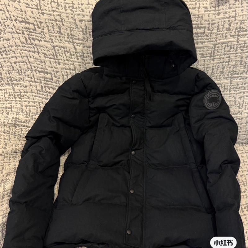 Canada Goose Wyndham 皺摺棉質派克大衣 黑色 M號-2
