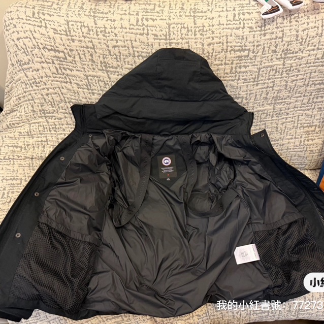 Canada Goose Wyndham 皺摺棉質派克大衣 黑色 M號-8
