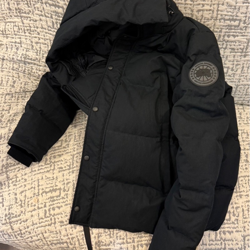 Canada Goose Wyndham 皺摺棉質派克大衣 黑色 M號-10