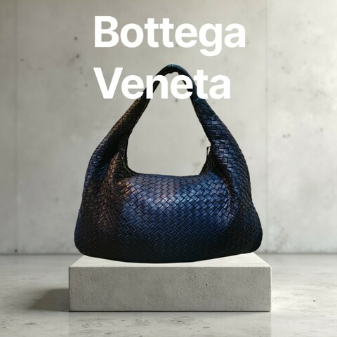 ❤️感恩月❤️折扣最後倒數至5/31‼️㊣✨Bottega Veneta ✨寶緹嘉 BV Hop Bag 羊皮 藍色 編織 手提包 肩背包 腋下包 月牙包 /二手包/二手精品/保證正品🌳二手樹屋🌳