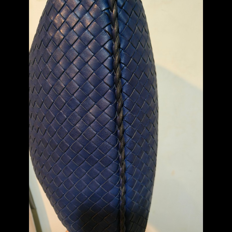 ㊣✨Bottega Veneta ✨寶緹嘉 BV Hop Bag 羊皮 藍色 編織 手提包 肩背包 腋下包 月牙包 /二手包/二手精品/保證正品🌳二手樹屋🌳-42