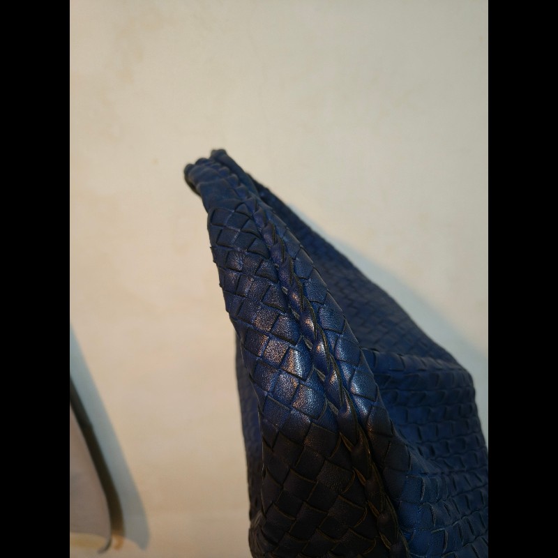 ㊣✨Bottega Veneta ✨寶緹嘉 BV Hop Bag 羊皮 藍色 編織 手提包 肩背包 腋下包 月牙包 /二手包/二手精品/保證正品🌳二手樹屋🌳-46