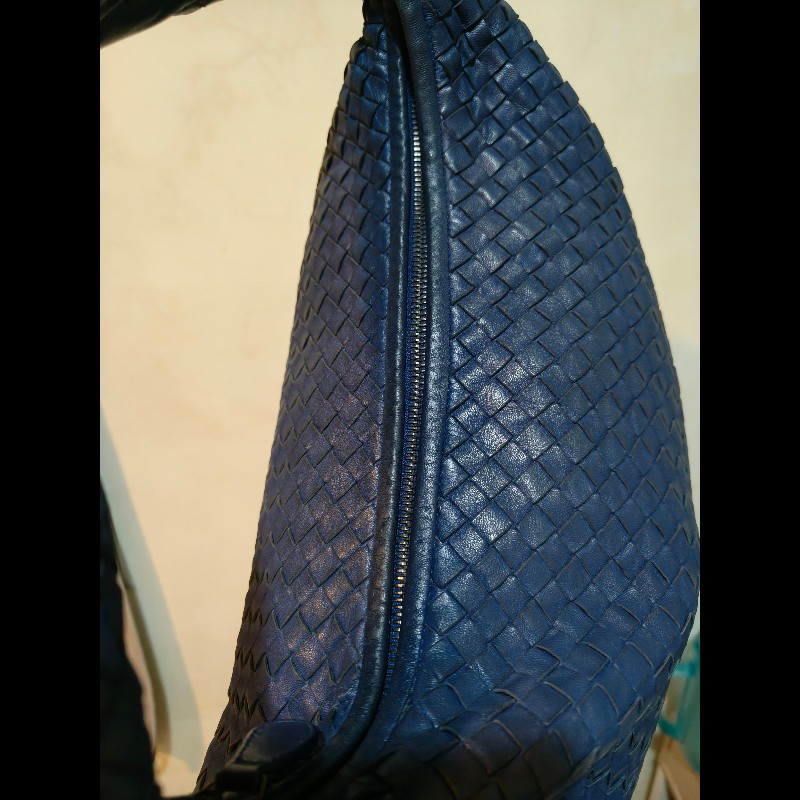 ㊣✨Bottega Veneta ✨寶緹嘉 BV Hop Bag 羊皮 藍色 編織 手提包 肩背包 腋下包 月牙包 /二手包/二手精品/保證正品🌳二手樹屋🌳-47