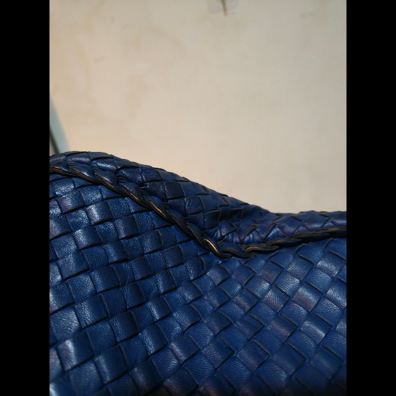 ㊣✨Bottega Veneta ✨寶緹嘉 BV Hop Bag 羊皮 藍色 編織 手提包 肩背包 腋下包 月牙包 /二手包/二手精品/保證正品🌳二手樹屋🌳-48