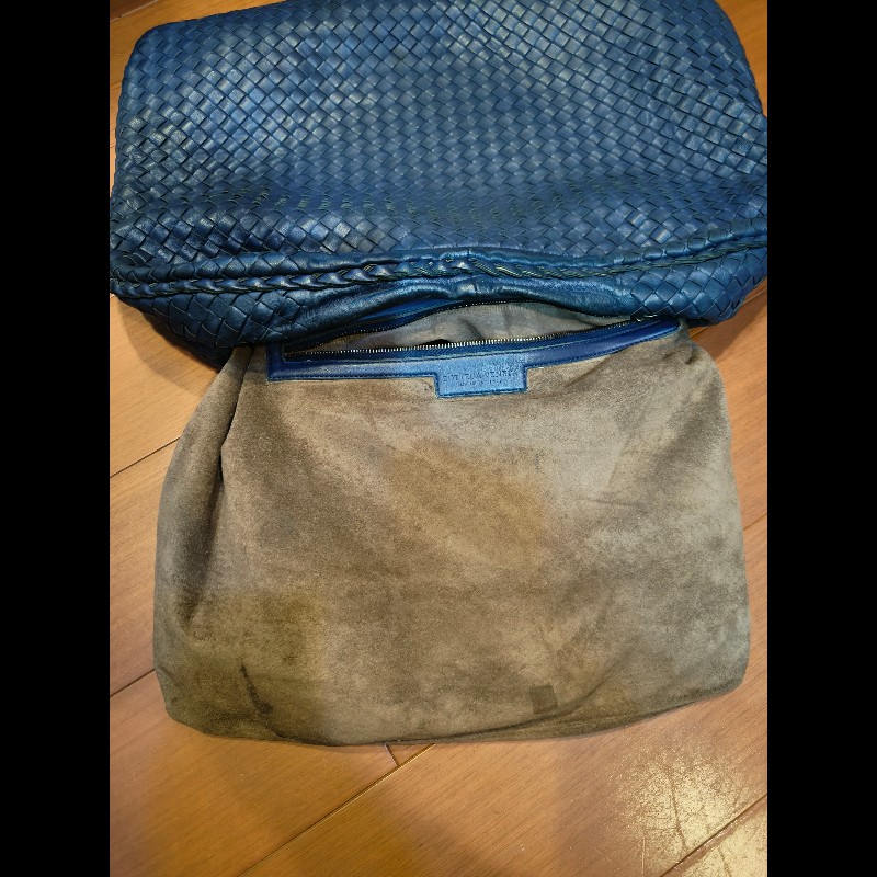 ㊣✨Bottega Veneta ✨寶緹嘉 BV Hop Bag 羊皮 藍色 編織 手提包 肩背包 腋下包 月牙包 /二手包/二手精品/保證正品🌳二手樹屋🌳-52