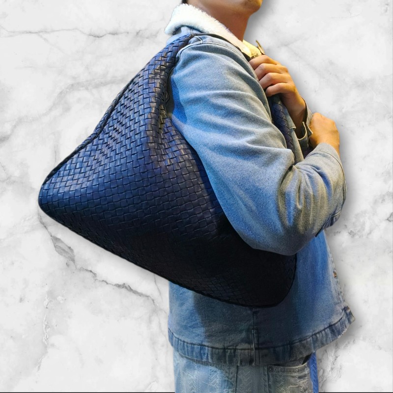 ㊣✨Bottega Veneta ✨寶緹嘉 BV Hop Bag 羊皮 藍色 編織 手提包 肩背包 腋下包 月牙包 /二手包/二手精品/保證正品🌳二手樹屋🌳-59