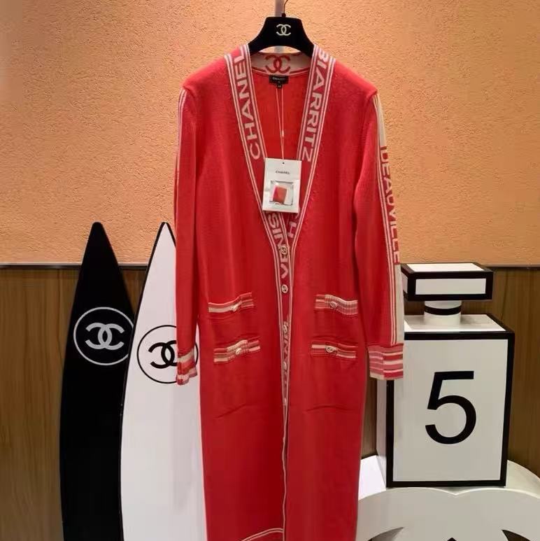 CHANEL 針織長版外套 38號  全新閒置品 尺寸S寬鬆版 M也可以穿-2