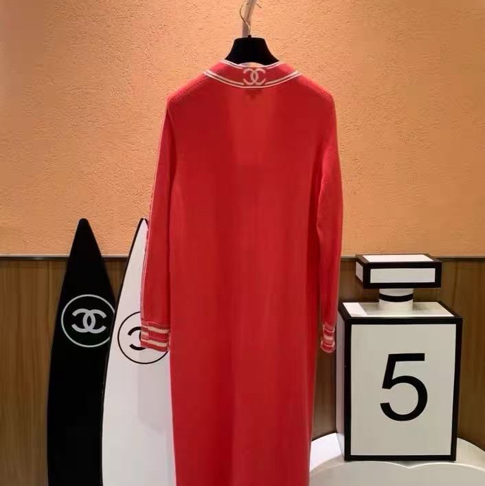 CHANEL 針織長版外套 38號  全新閒置品 尺寸S寬鬆版 M也可以穿-3