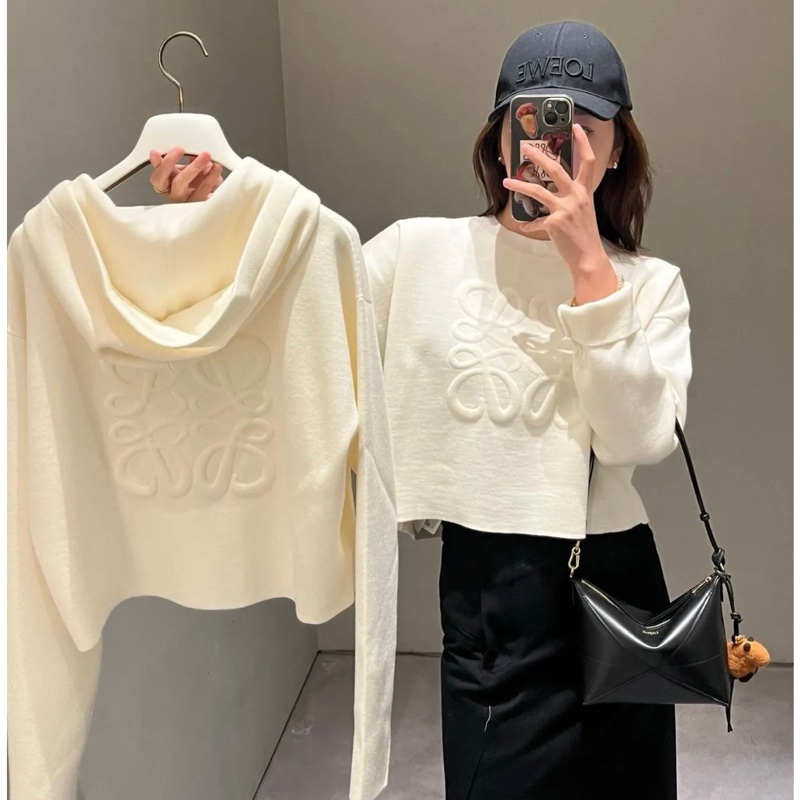 Loewe全新吊牌還在 楊冪同款 羊毛奶白色外套-4