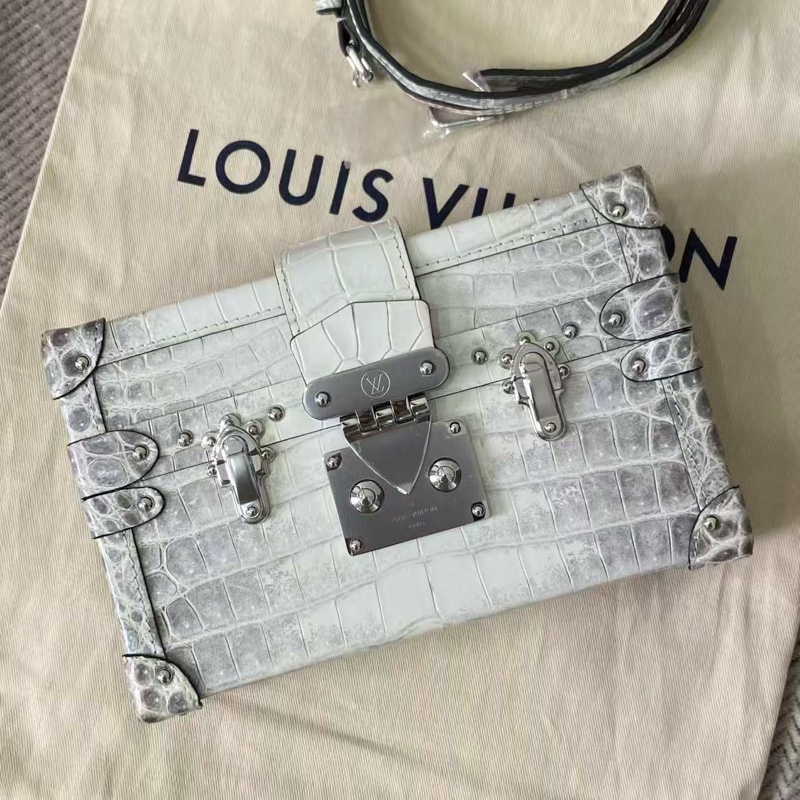 路易威登 Louis Vuitton Petite Malle 喜馬拉雅大盒子🐊,雪山之顛box 芯片款-0