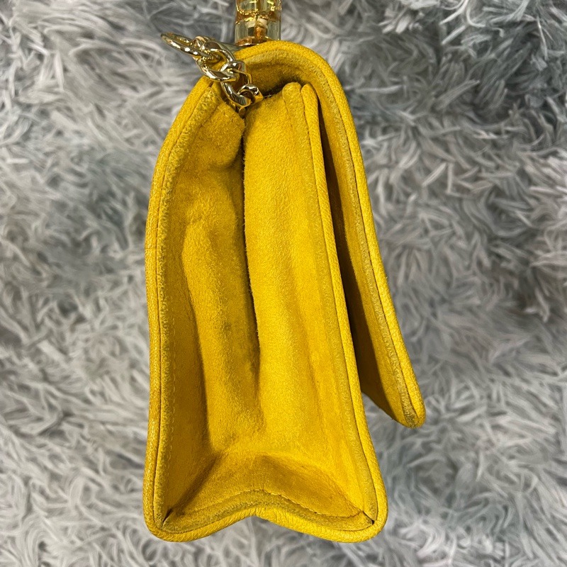 Chanel vintage 雕花手把mini handle 麂皮包 香奈兒-14