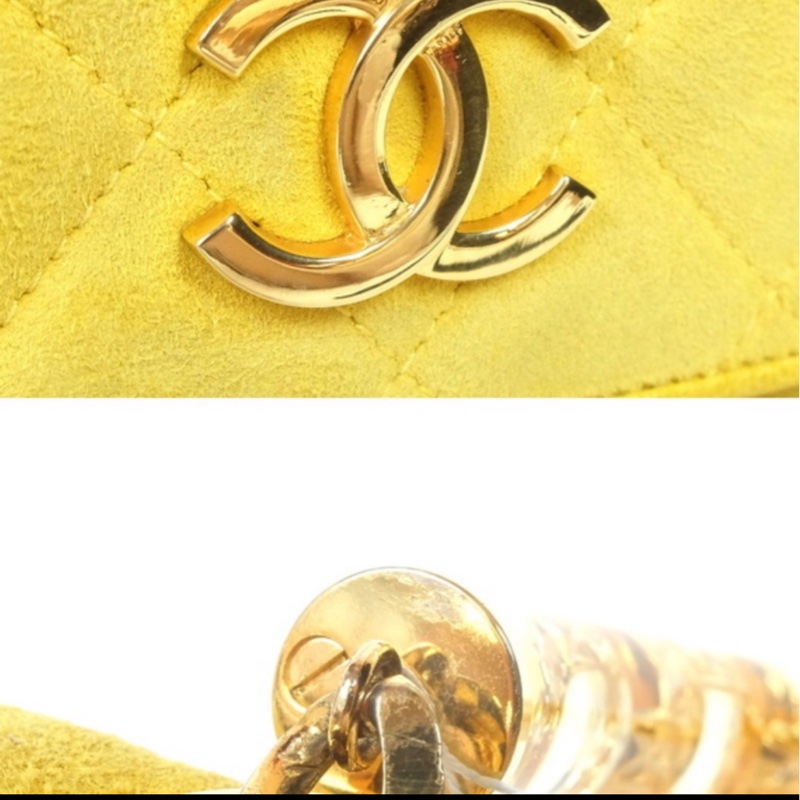Chanel vintage 雕花手把mini handle 麂皮包 香奈兒-6