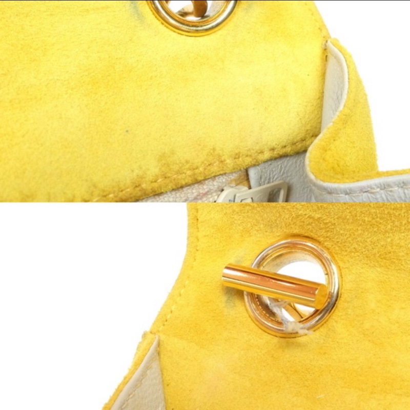 Chanel vintage 雕花手把mini handle 麂皮包 香奈兒-8