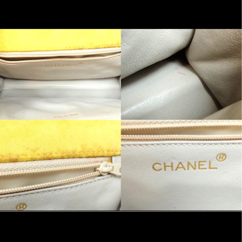 Chanel vintage 雕花手把mini handle 麂皮包 香奈兒-9
